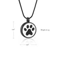 thumbnail image 3 of Round with Paw Print Pet Cremation Jewelry for Ashes Urn Necklace Lockets for Dog Cat Ashes Holder, 3 of 7