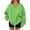 Green, variant on Womens V Neck Oversized Sweatshirts Casual Drop Shoulder Long Sleeve Pullover Tops Black 2XL