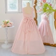 thumbnail image 5 of Bobifish Toddler Girls Formal Dress V Neck Sleeveless Pleated Floor-Length Evening Party Gown Children Girls Flowy Dresss, 5 of 9