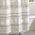 thumbnail image 4 of Saranac Ivory, Grey , Lodge Polyester Shower Curtain, Signature  , 72"x72" , 1 Each, 4 of 5
