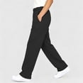 thumbnail image 5 of Lutiedan Sweatpants for Girls Wide Leg Athletic Workout Running Pants High Waisted Jogger Pants with Pockets,Black,10-11 Years, 5 of 7