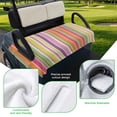 thumbnail image 5 of Golf Cart Seat Covers for 2 Seater, Colorful Striped Soft Microfiber Cart Seat Towel Blanket, Farmhouse Modern Stripes Art Absorbent Breathable Non Slip Bench Seats Protector for Golf Course 51"x31", 5 of 9