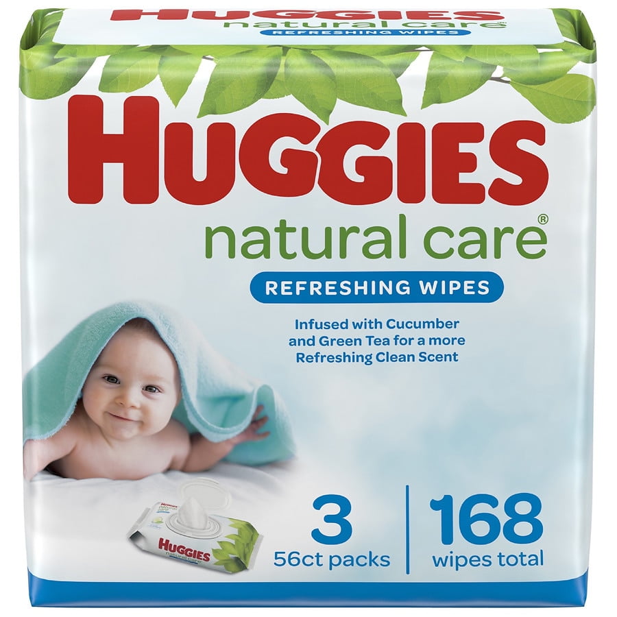 Huggies Refreshing Clean Refreshing Baby Wipes Flip-Top Packs Cucumber & Green Tea