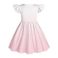 thumbnail image 6 of Ashirexll Girls Summer Dress, Girls Dresses Size 10-12, Summer Ruffle Short Sleeve Round Neck Dress for Kids Casual A-Line Gradient Color Dress, 6 of 7