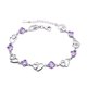 thumbnail image 5 of Pulsera del día de San Valentín, pulsera de cadena de eslabones, pulsera de moda para mujer, pulsera con dije de corazón para aniversario de amante , Doble Corazón 16.5cm, 5 of 8