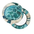 thumbnail image 2 of Balery Watercolor Sea Turtle Velvet Round Bar Chair Cushion Cover Adjustable, Protects From Scratches And Stains, Soft & Washable Ideal For Wooden And Metal Stools - 12 Inch, 2 of 7