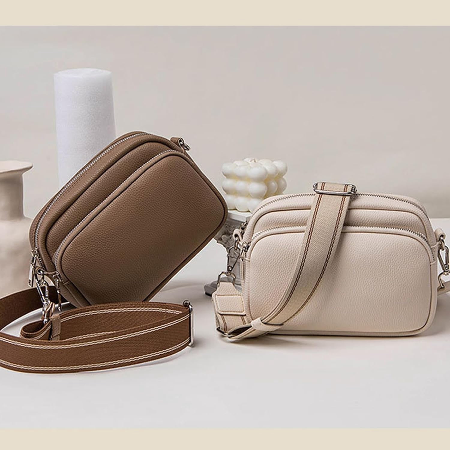 Small Shoulder Bags for Women Trendy Multi Pockets Cross Body Handbag Satchel Camera Bag Purse with Adjustable Strap