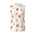 thumbnail image 6 of Lsque Cute Squirrel Print Men's Cotton Blend Sleeveless Muscle Shirts (S-3XL)- Moisture Wicking, Odor Protection, UPF 30+,XX-Large, 6 of 8