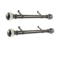 thumbnail image 2 of Domovina Roen 1.5 - inc  dia. Side Curtain Rod 12-20 inch long, Set of 2-Color:Black, 2 of 2