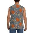 thumbnail image 4 of Daiia Floral Squirrel Printed Men's Tank Tops,Casual Soft Sleeveless Gym Muscle Shirts Bodybuilding Tee-Small, 4 of 8