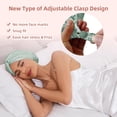thumbnail image 2 of HBlife Adjustable Double Layer Silk Satin Sleeping Hair Bonnet, Sage Green, Large, 2 of 6