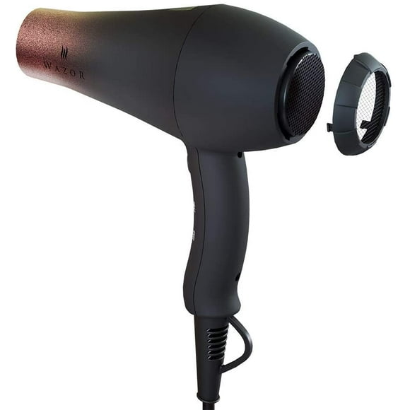 Wazor Professional Hair Dryer Ionic Ceramic Tourmaline Blow Dryer 1875W Far Infrared Heat Dryer With 3 Blow Dry Attachments and HeatSpeed Settings for Hair Styling