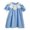 Blue, variant on Kids Dress Short Sleeve Twirling Charming Sweet Graceful Blend for Summer and Casual Dress Set