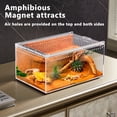 thumbnail image 3 of HLONK 1pc Clear Acrylic Small Pet Cage with Locking Buckle - Ventilated Rectangular Display Case for Reptiles  Amphibians  Small Animals - Home & Outdoor Use  Reptile Enclosure Accessorie, 3 of 5