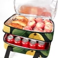 thumbnail image 5 of Pear Double Layered Insulated Refrigerated Large Capacity Handheld Lunch Bag with Two Compartments - 7.1x11.4x16.1 Inches, 5 of 6