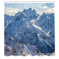 thumbnail image 3 of Ambesonne Nature Shower Curtain, Wild Untrodden Nature, 69"Wx75"L, White and Blue, 3 of 5