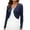 Navy, variant on Feancey Womens Open Front Bolero Long Sleeve Casual Cropped Cardigans Soft Ribbed Short Shrugs Fall Fashion Cardigan Jacket Hot Pink L