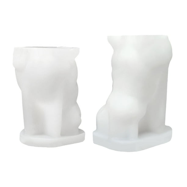 2 piezas de conejo de Pascua de resina epoxi, modelo de fundición, adorno ligero, decoración de mesa, manualidades DIY para regalos de boda.