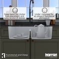 thumbnail image 6 of Karran QU-810-WH-PK1 White Quartz Composite 32" x 19.5" x 9" Rectangular Undermount Sink 6 Piece, 6 of 14