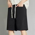 thumbnail image 1 of AherBiu Plus Size Mens Shorts Drawstring Stretch Waist Regular Fitted Casual Gym Shorts with Pockets Beach Running Shorts, 1 of 8
