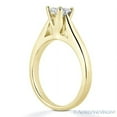 thumbnail image 3 of Square Brilliant Cut Charles & Colvard Moissanite Solitaire Engagement Ring in 14k Yellow Gold, 3 of 4