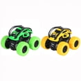 thumbnail image 3 of 2PC Graffiti Inertial Four-wheel Drive Off-road Vehicle Stunt Climbing Car Model Anti-fall Car Childrens Toy, 3 of 8