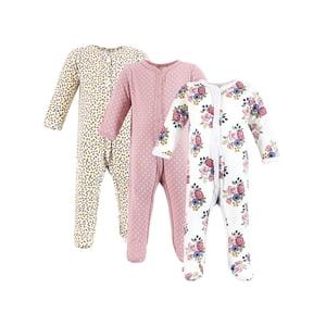 Hudson Baby Long Sleeve Sleep and Play, 3-Pack