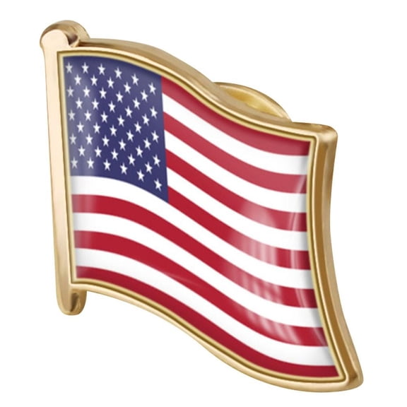 vlrwzc 1PC American Flag Pin Badge Metal Enamel Lapel Pin Brooch USA United States of Flag Lapel Pin Novelty Accessory