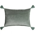 thumbnail image 3 of Surya Cotton Velvet 13 x 19" Lumbar Modern Cotton Pillow Kit with Cover in Green, 3 of 5