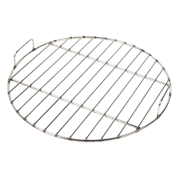 Stainless Steel Grill Grate, Extra Thick Round Grill Grates Replacement with Handle for Charcoal Smoker, Campfire, Picnic & Outdoor Cooking, 1 Pcs, 16.93x1.97"