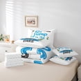 thumbnail image 4 of Ensemble de Literie Thème Lac Simple 7 Pcs, Maison de Lac Lit en Sac avec Draps pour Enfants Adolescents Adultes Ensemble de Literie Rustique Ferme Cabane Réversible, 4 of 5