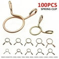 thumbnail image 1 of 100PCS Double Wire Spring Hose Clamps Fuel Line Hose Tube Clips Assortment, 1 of 1