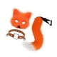 thumbnail image 2 of Máscara de Therian y cola de zorro, máscara de anime, disfraz de animal lindo, conjunto de cola para Naranja, 2 of 9