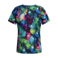 thumbnail image 4 of WISEFIN Women's Ethnic Print Short Sleeve Round Neck Casual T-Shirt Tops, 4 of 4