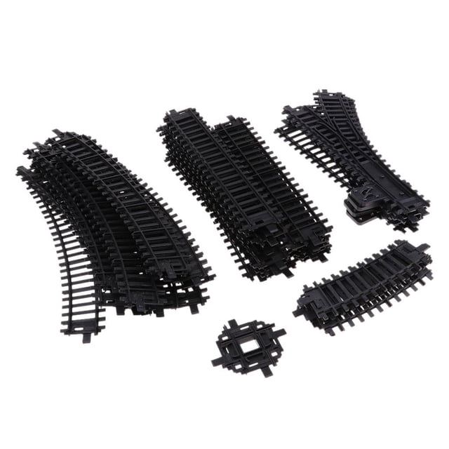 41 piezas 1/87 modelo de plástico vías de tren + interruptor + ovalado para Sunnimix Modelos de vías de tren