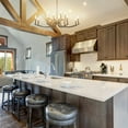 thumbnail image 6 of 35" Wide Matte Black Rustic Industrial Chandelier, 12-Lights Farmhouse Pendant Light Adjustable Chain, for Living Room Foyer, Bedroom，Dining Room, Kitchen Island (Bulbs not Included), 6 of 6