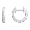 thumbnail image 1 of Small Huggie Hoop Earrings - 10k White Gold, 1 of 4