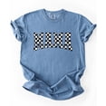 thumbnail image 4 of Trendy Checker Mama Shirt for Women White & Black Check Design Graphic Tee for Mom Blue Jean Shirt Adult X-Large, 4 of 4