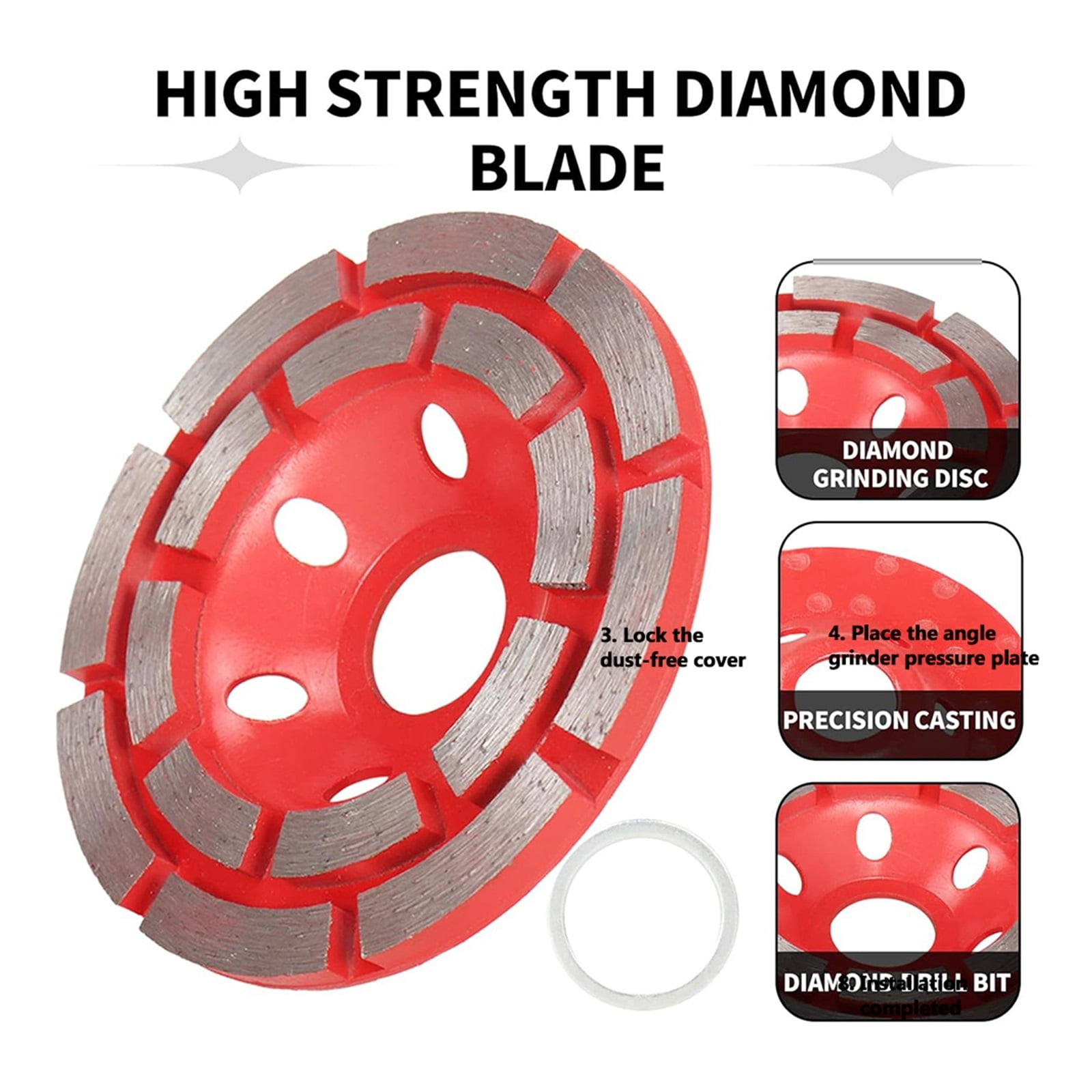 5/7 Inch Angle Grinder Dust Shroud, Universal Surface Grinding Shroud Wheel For Concrete Surface Cement Marble Disc Grinder TooL ,Easy to Setup