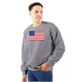 thumbnail image 4 of Classic American Flag USA Pride Sweatshirt for Men or Women Brisco Brands M, 4 of 6