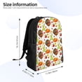 thumbnail image 4 of Honeii Thanksgiving Turkey Print Laptop Backpack for Work, College, Travel, Daily Backpacks for Men Women, Sport Rucksack,Computer Bag, 4 of 8