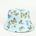 thumbnail image 6 of Xfvqtps Womens Bucket Hat Summer Sun Protection Fashion Butterfly Print UV Protection Sunshade Outdoor Beach Sun Hat Fisherman Cap Light Blue, 6 of 7