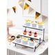 thumbnail image 3 of Juego de bandejas para servir de porcelana Yedio de 3 niveles con soporte estable, 3 of 6