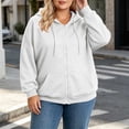 thumbnail image 6 of Perfectbot Women's Plus Size Zip Up Hoodie, Long Sleeve Casual Hooded Shirt with Pockets, Sizes L-5X, 6 of 7
