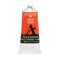 Grumbacher Academy Acrylic, 90ml Tube, Vermillion