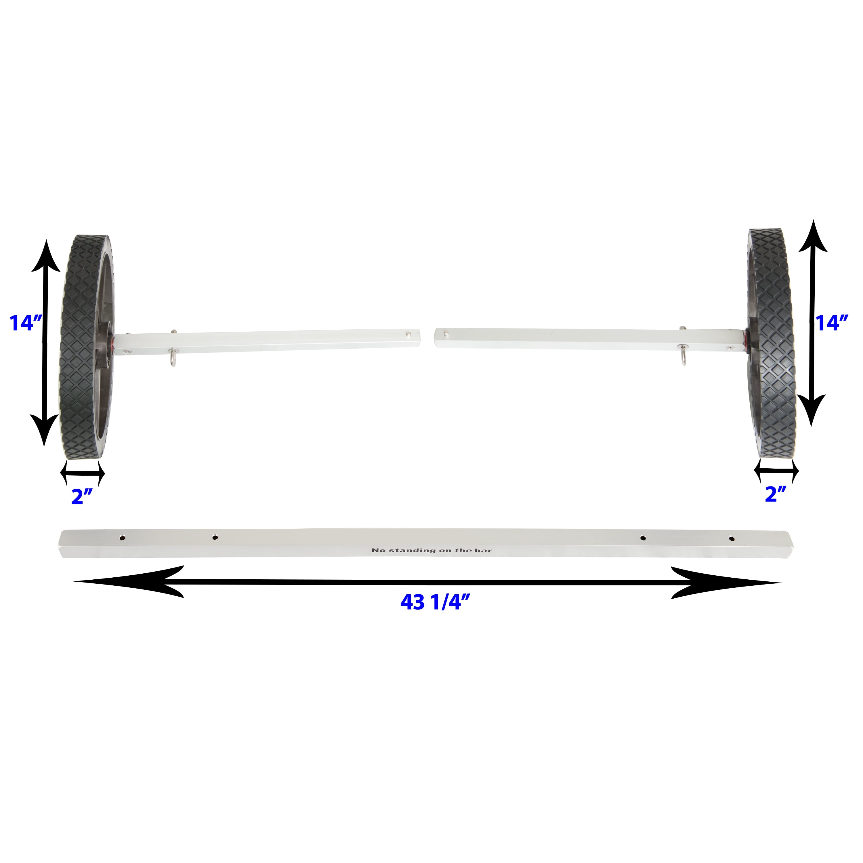 Sea Eagle EZ Cart - Chart Wheel System for Boats and Kayaks - Wide Heavy Duty