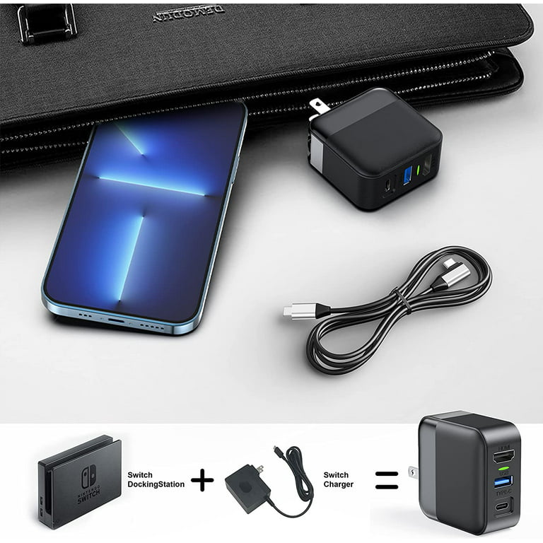 Switch Dock Charger Adapter for OLED Nintendo Switch, Portable Switch Charger for Travel with Type-C Power Cord, Switch TV Docking Station with USB Port, Dock for Dex Walmart.com