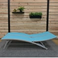 thumbnail image 2 of Vivere Clearwater Aluminum Lounger Set Made with Premium Phifertex Outdoor Fabric (265 lb Capacity) - Blue Hawaii, 2 of 6