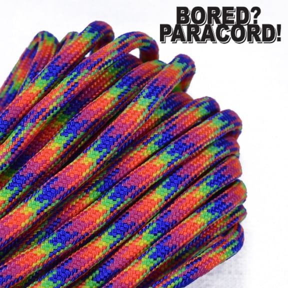 Bored Paracord Brand 550 lb Type III Paracord - Rock Star 100 Feet