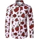 thumbnail image 2 of Camisas de hombre 2024 de manga larga con estampado de flores en 3D y botones de solapa, ropa de verano para hombre, camisetas de moda para novios, fiestas de graduación y cumpleaños, 2 of 5